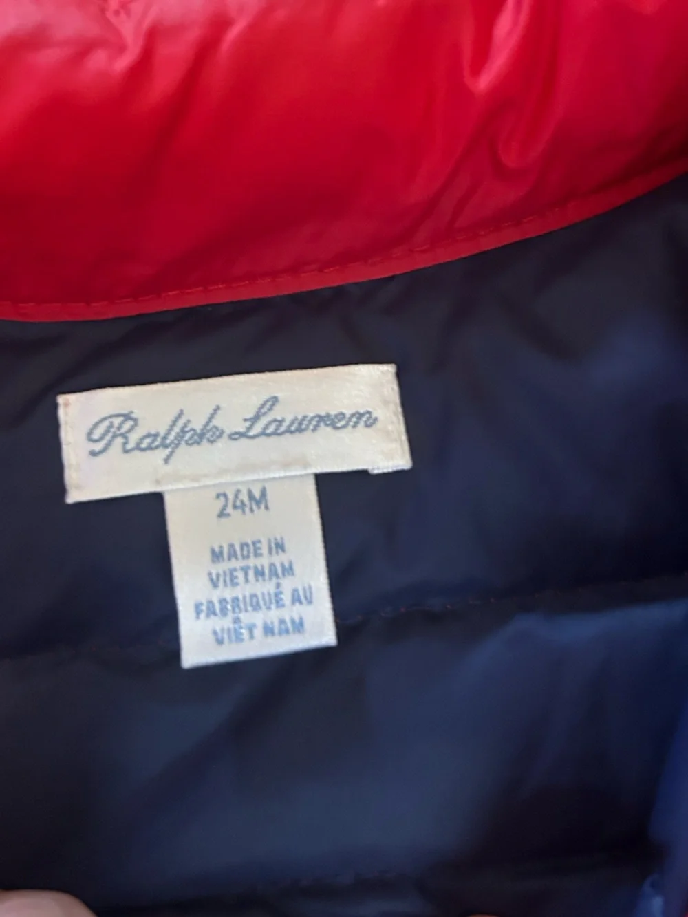 Ralph Lauren Kids Red Quilted Puffer Jacket Size 24 Months